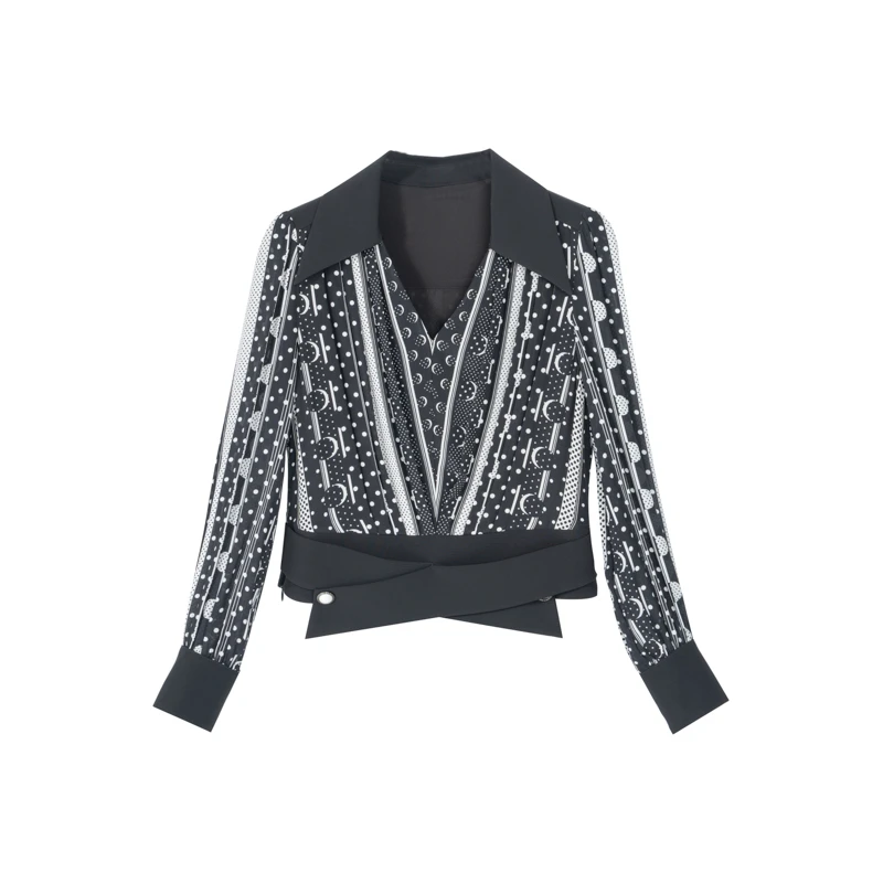 【九依专属】春季衬衫小香风气质长袖针织时尚粗花呢CI0141353163