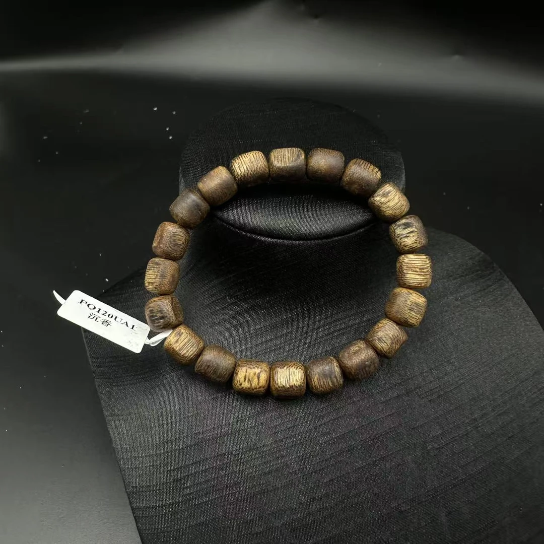 文莱软丝高油桶珠沉香珠串DBZ063 8.5克（9.6*10.5mm）