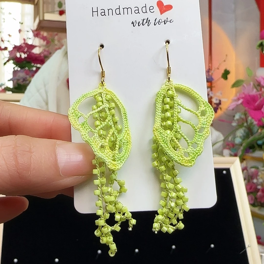 手工钩织设计耳环