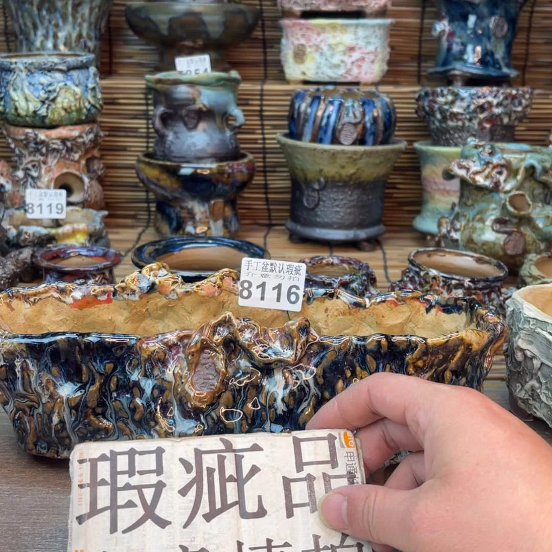 手工花盆默认瑕疵完美者勿拍