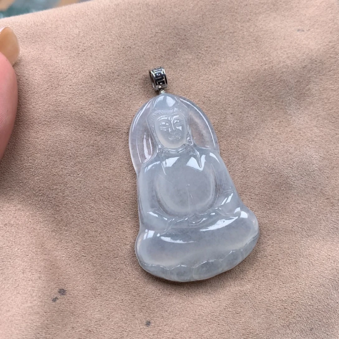 翡翠18K金镶嵌颈饰缅甸翡翠