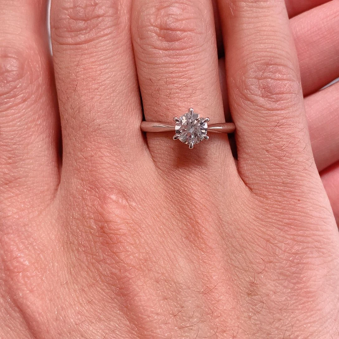 实验室培育钻石铂Pt950镶嵌