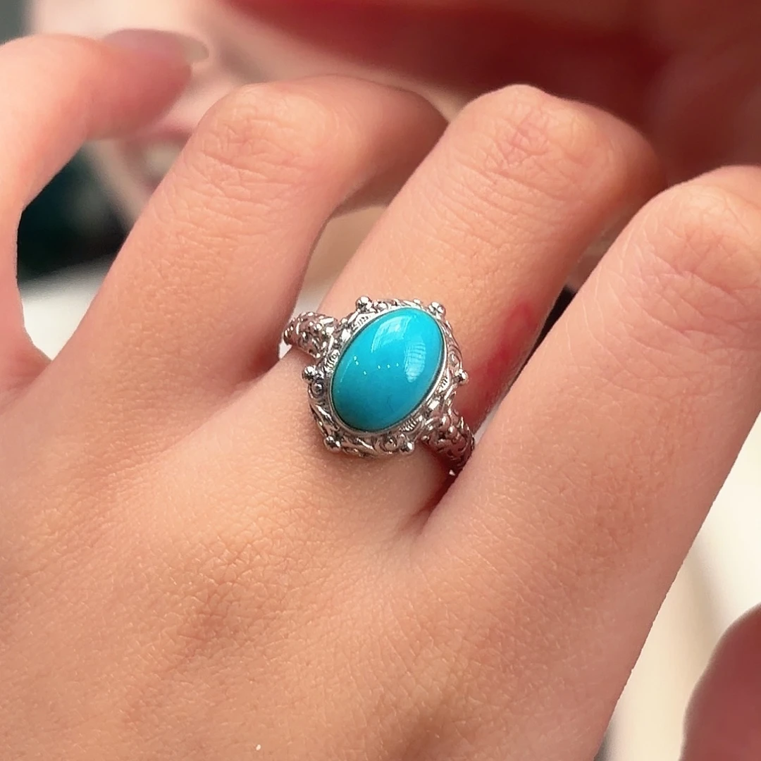 绿松石银S925镶嵌颈饰