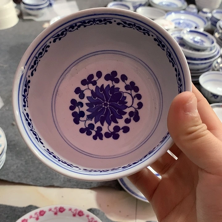 摆件事***意景德镇陶瓷缠枝莲5寸