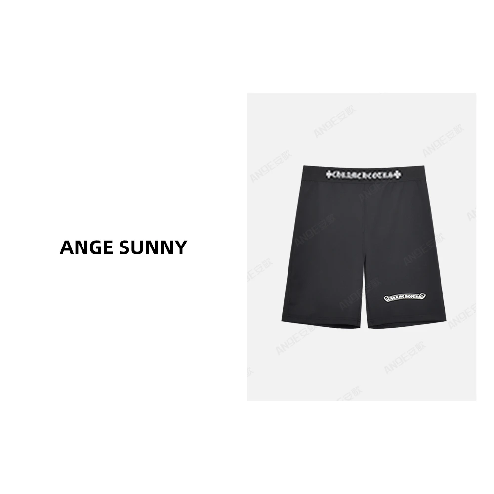 ANGE SUNNY【梵文紧身打底裤】印花纸袋修身短裤时尚新款