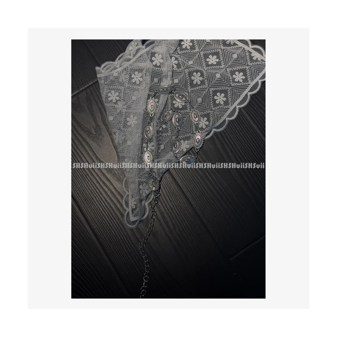 SSHuii【盐锡语】银色设计感百搭简约复古腰链搭配