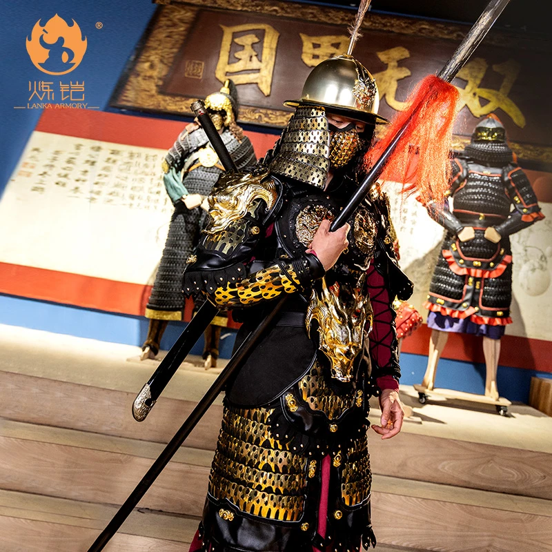 炼铠杨六郎耀金扎甲明光铠中国甲胄铠甲汉装服饰