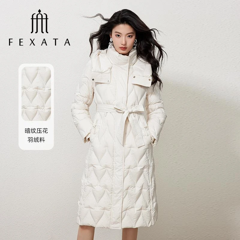 【诗语专属】FEXATA斐格思保暖连帽中长款羽绒服外套