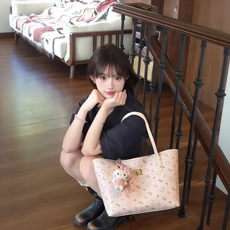 时尚大容量包包女式2025新款通勤百搭单肩包高级感外出上班托特包