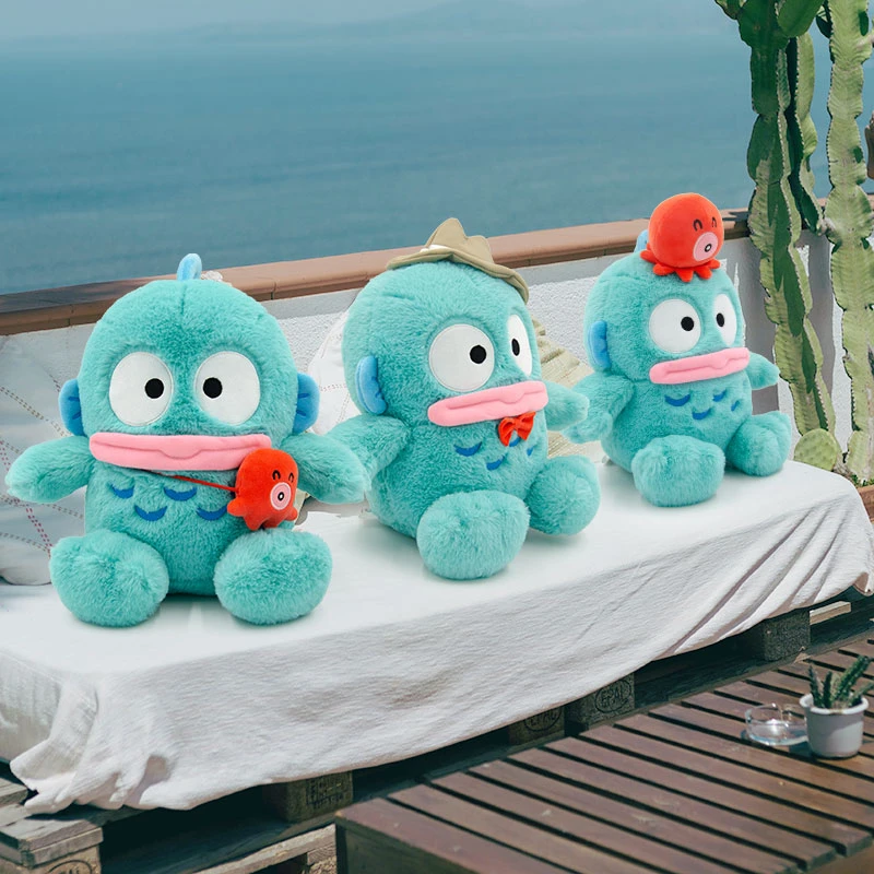 HelloKitty正版三丽鸥人半鱼人丑鱼汉顿玩偶毛绒玩具抱枕公仔可爱