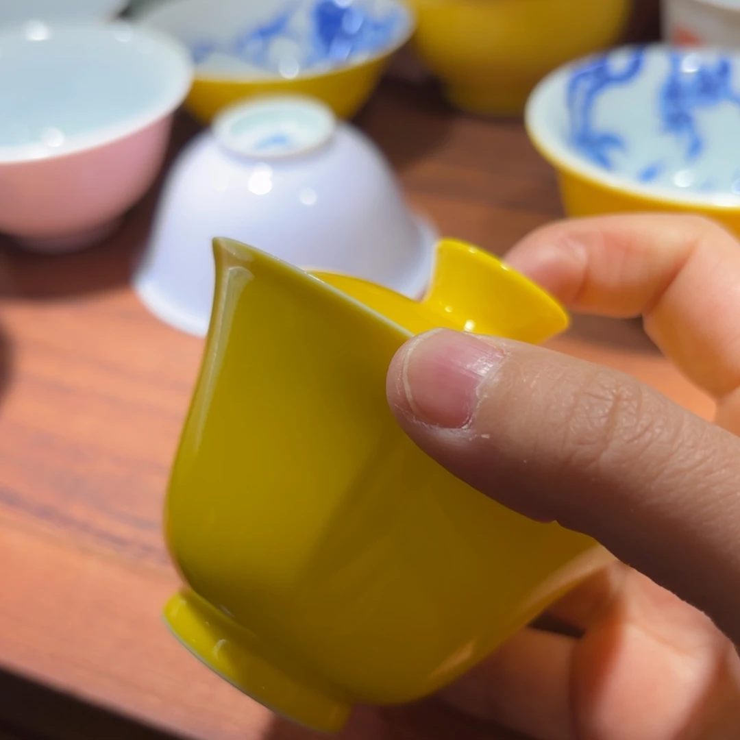 瓷颜色釉盖碗 微瑕福利 不退不换