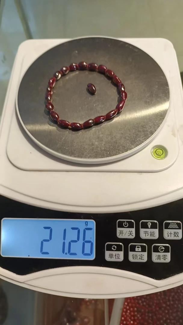 含辰砂工艺品辰砂随型桶珠手串两串