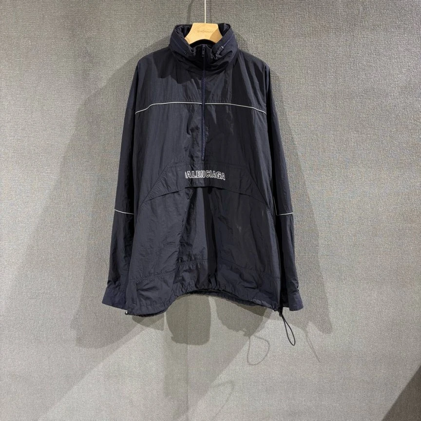 99新 Balenciaga/巴黎世家 （pm）半拉链冲锋衣外套 44码/8274