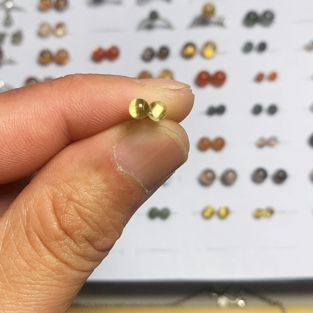 水晶耳饰银S925镶嵌袅*钛晶耳钉5mm