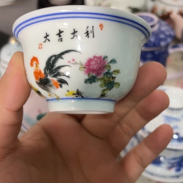 陶摆件景德镇陶瓷主人杯1344