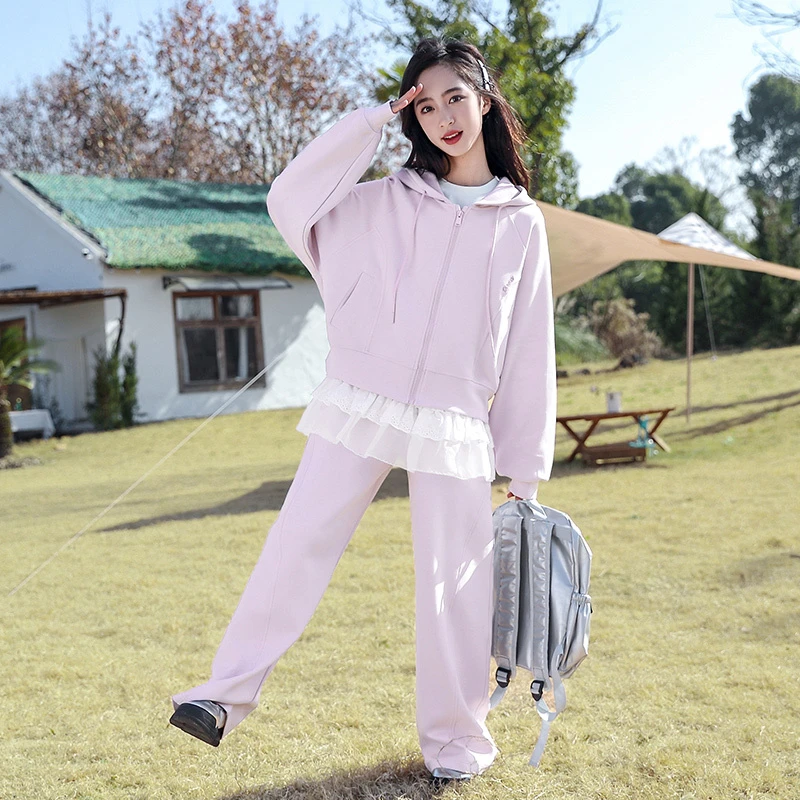 连帽外套+裤子套装25041