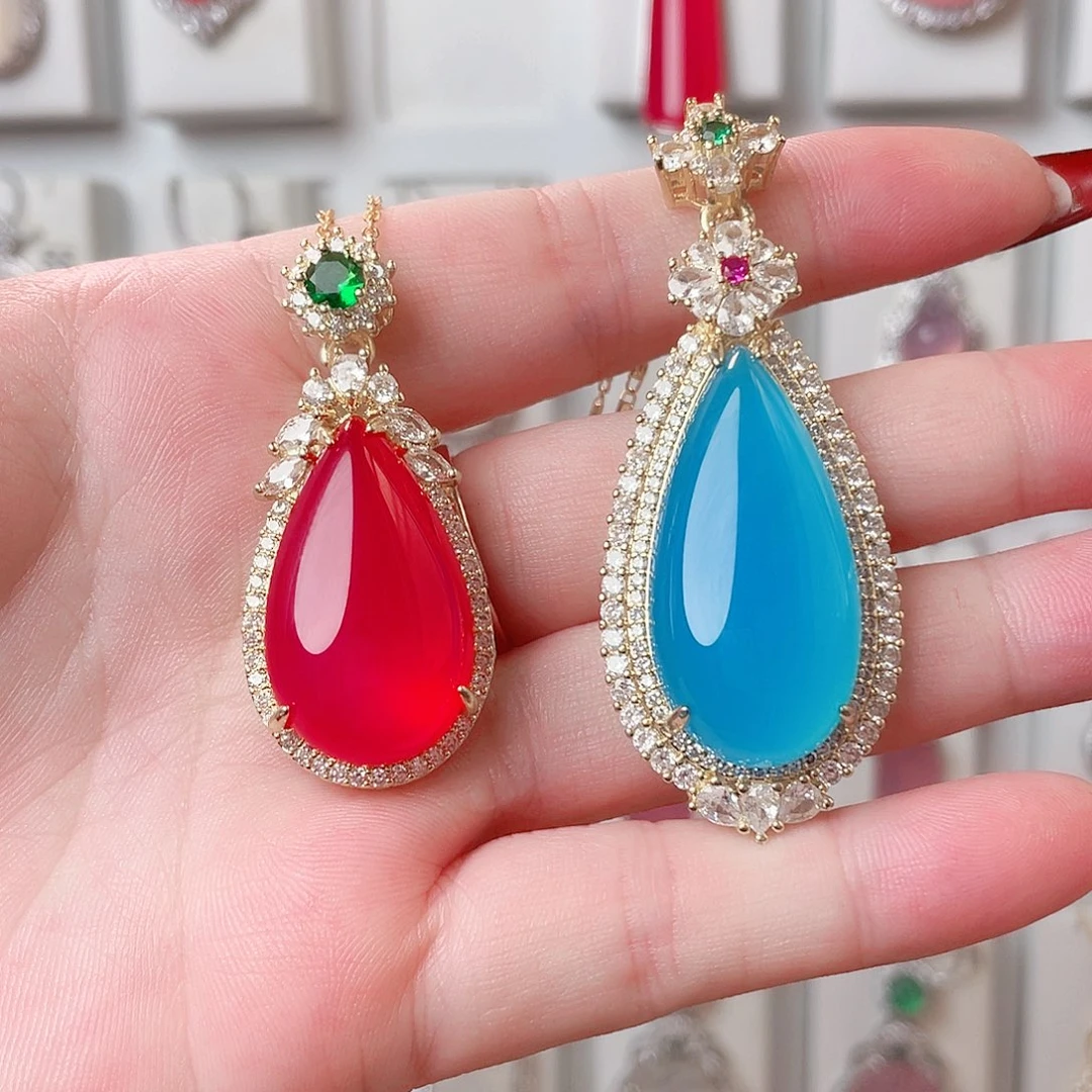 玛瑙/玉髓吊坠(赠链)未镶嵌