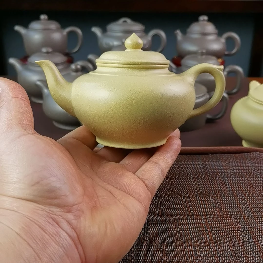 紫砂茶壶七**八黄龙山四号井本山绿笑樱330CC国工