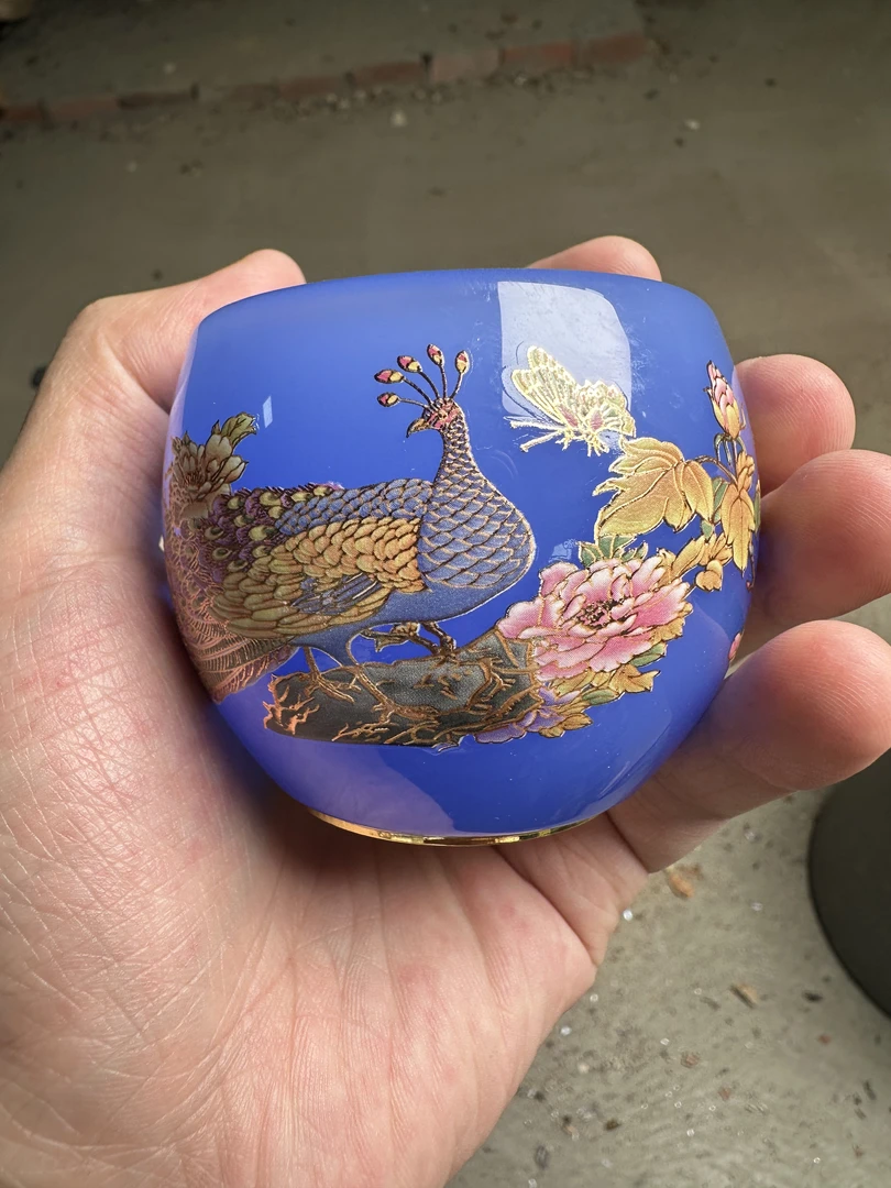 茶杯 茶器 紫孔雀天目  柴烧