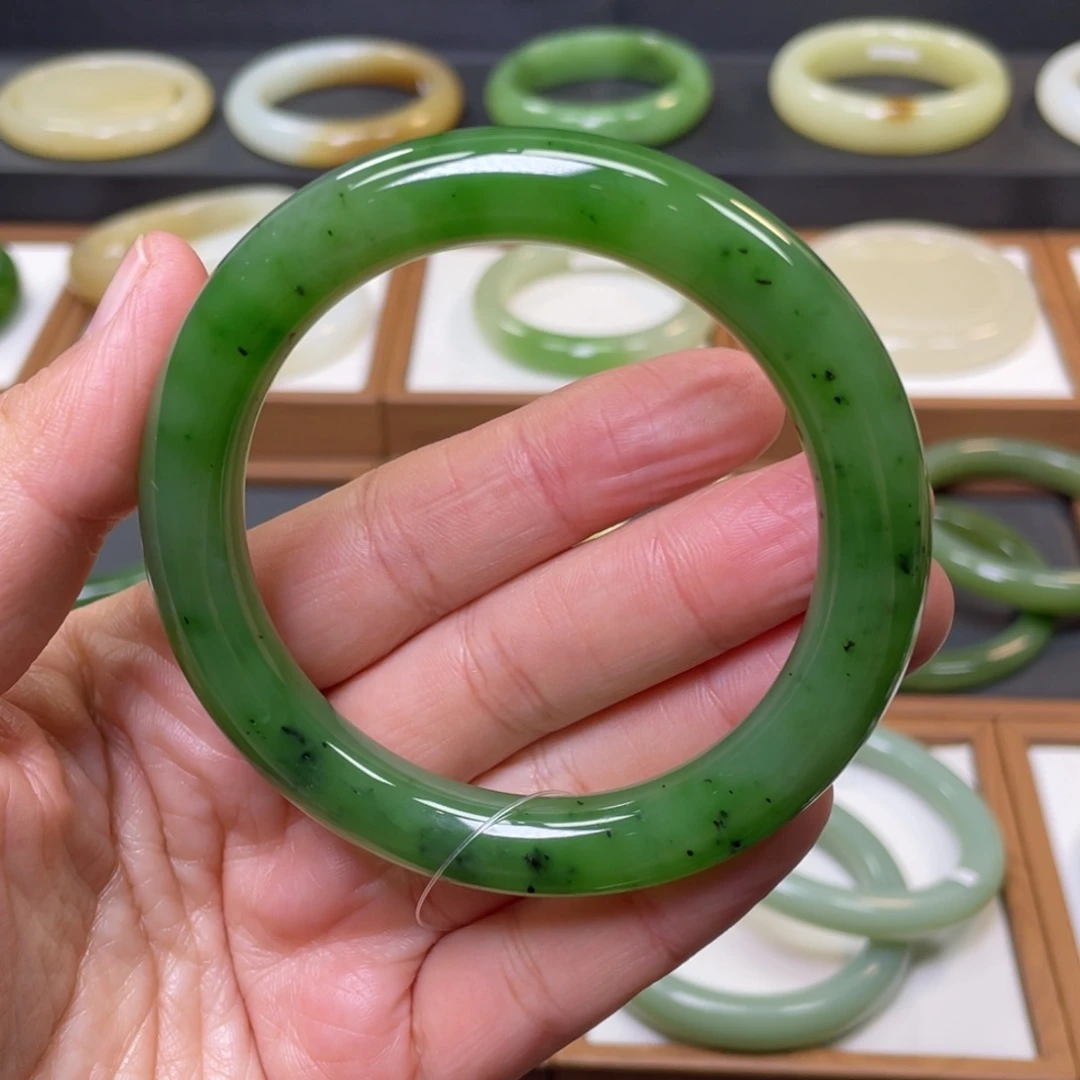 和田玉手镯未镶嵌57 58