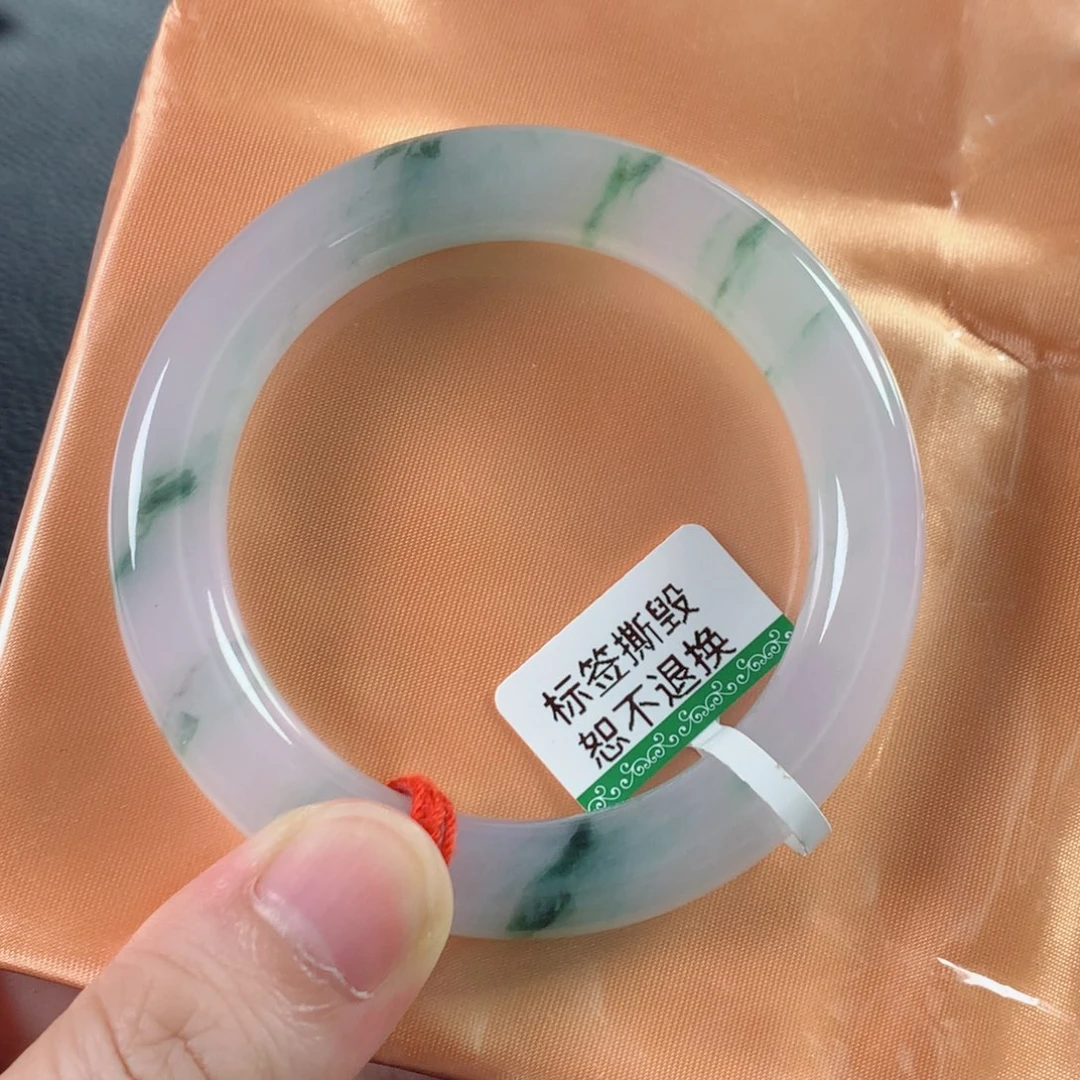 翡翠手镯未镶嵌缅甸天然翡翠手镯51圈口