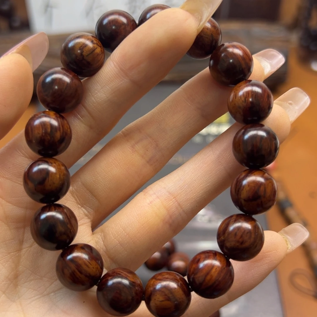 降真香海南红降1.2圆珠单圈（瑕