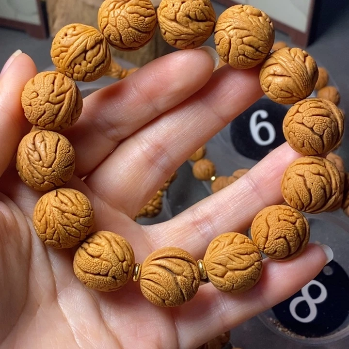 手串文玩核桃秦岭野生龙纹桃核18