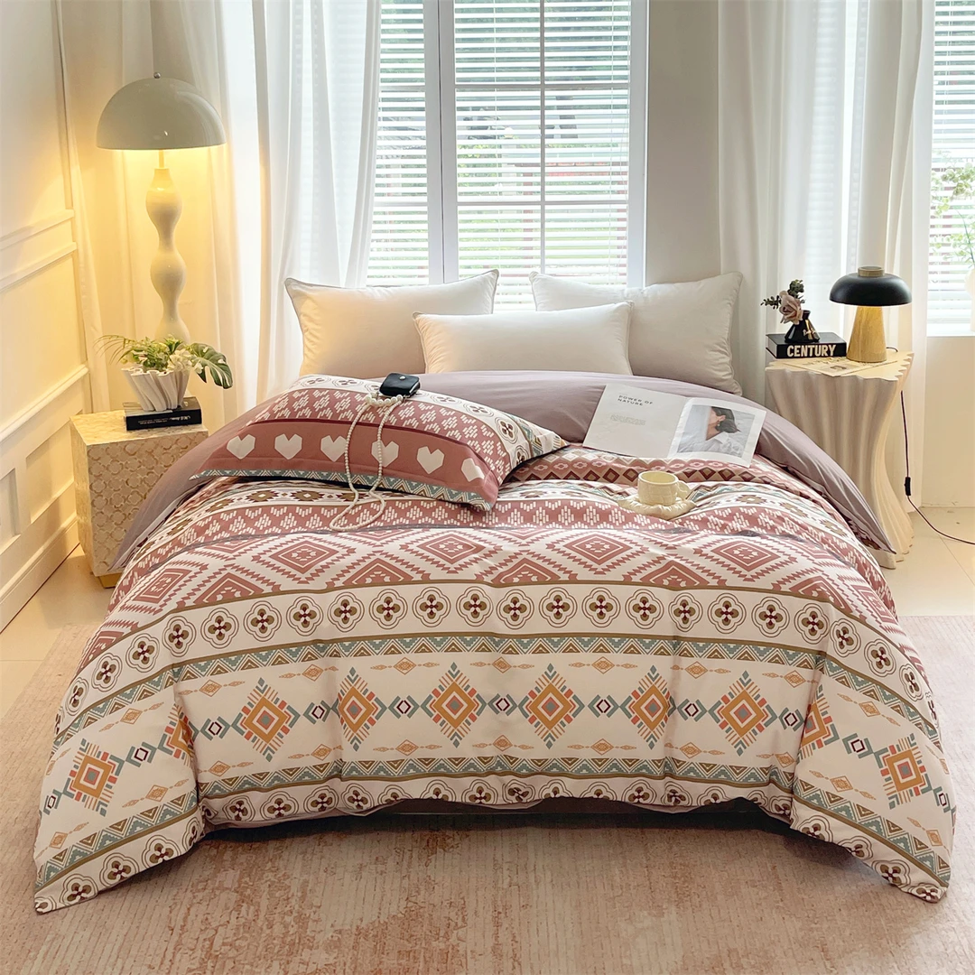 【单被套】冬季全棉加厚磨毛四件套秋冬天保暖亲肤透气斜纹纯棉被套