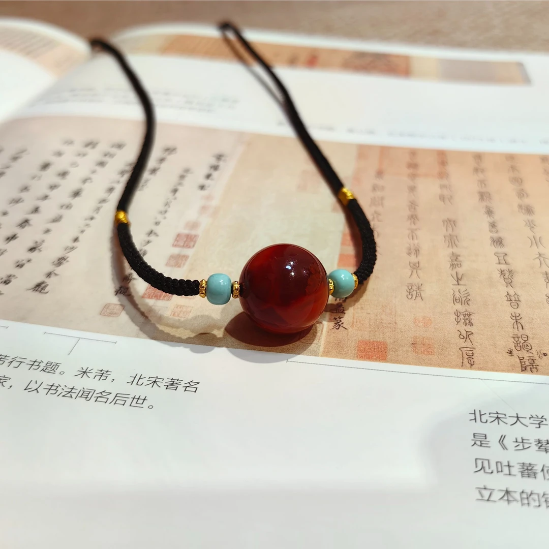 【富达嘉恒】南红火焰纹单珠编绳