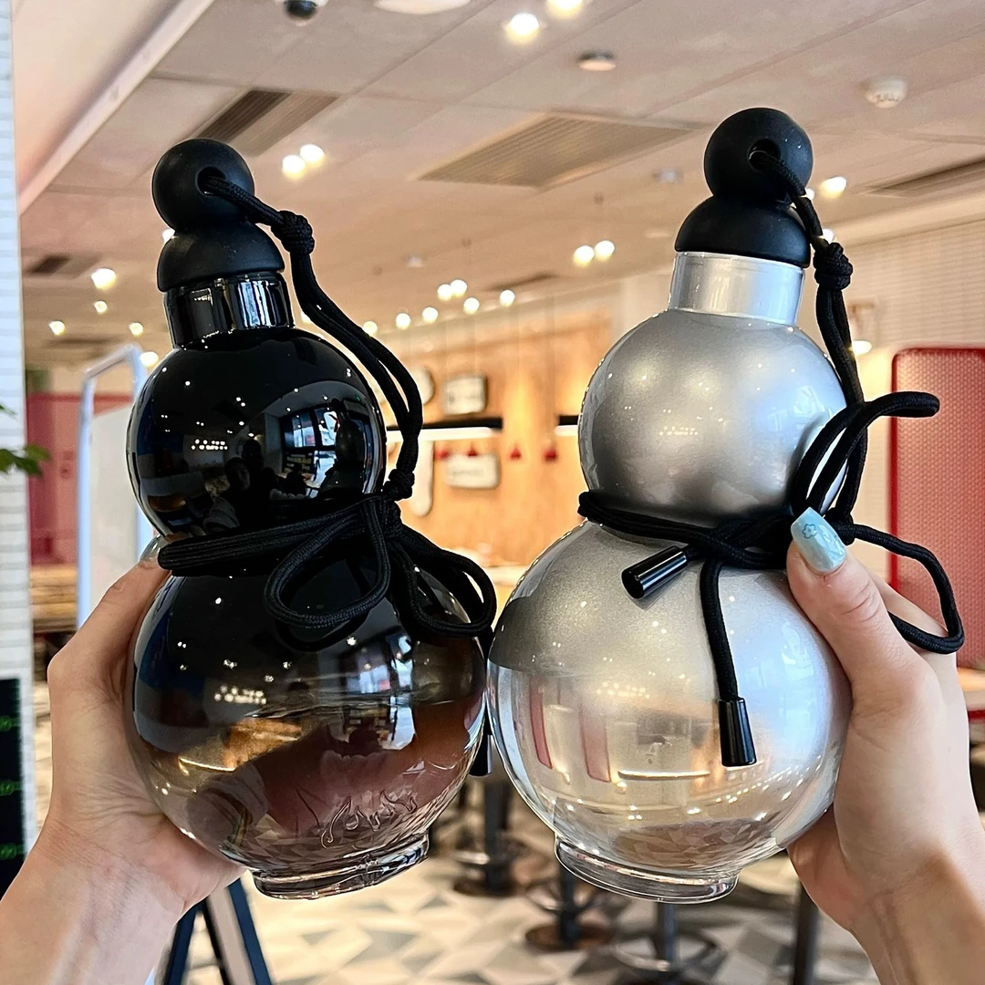 葫芦水杯大容量男运动个性杯子耐高温塑料杯高颜值夏季葫芦水壶