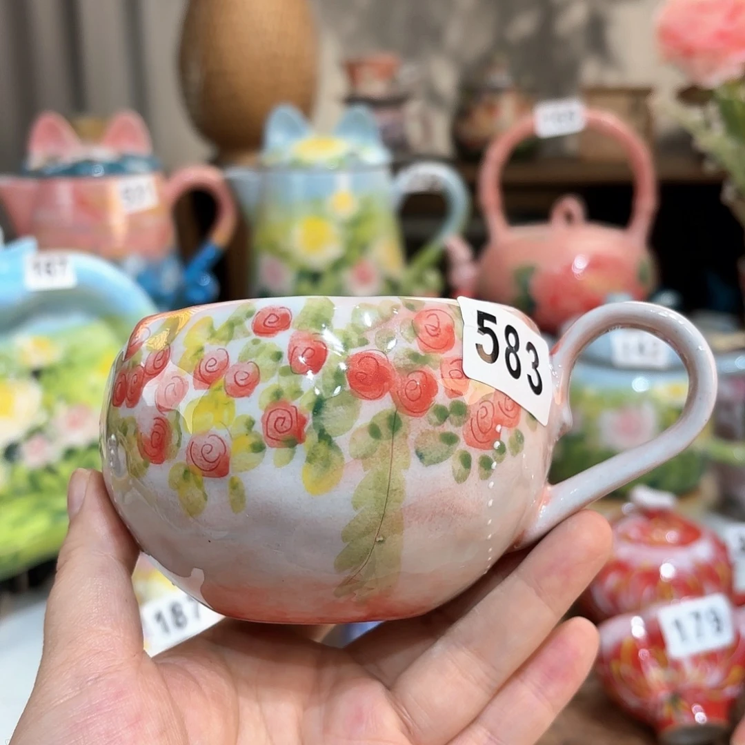 景德镇手绘高温釉下彩陶瓷茶具