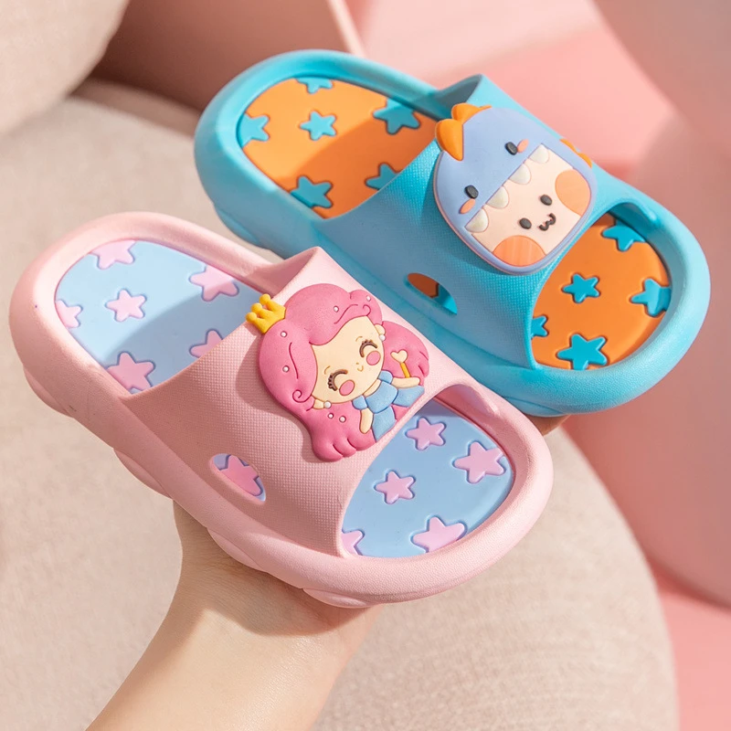 儿童拖鞋夏卡通男童室内家用防滑软底浴室可爱女童宝宝公主凉拖鞋