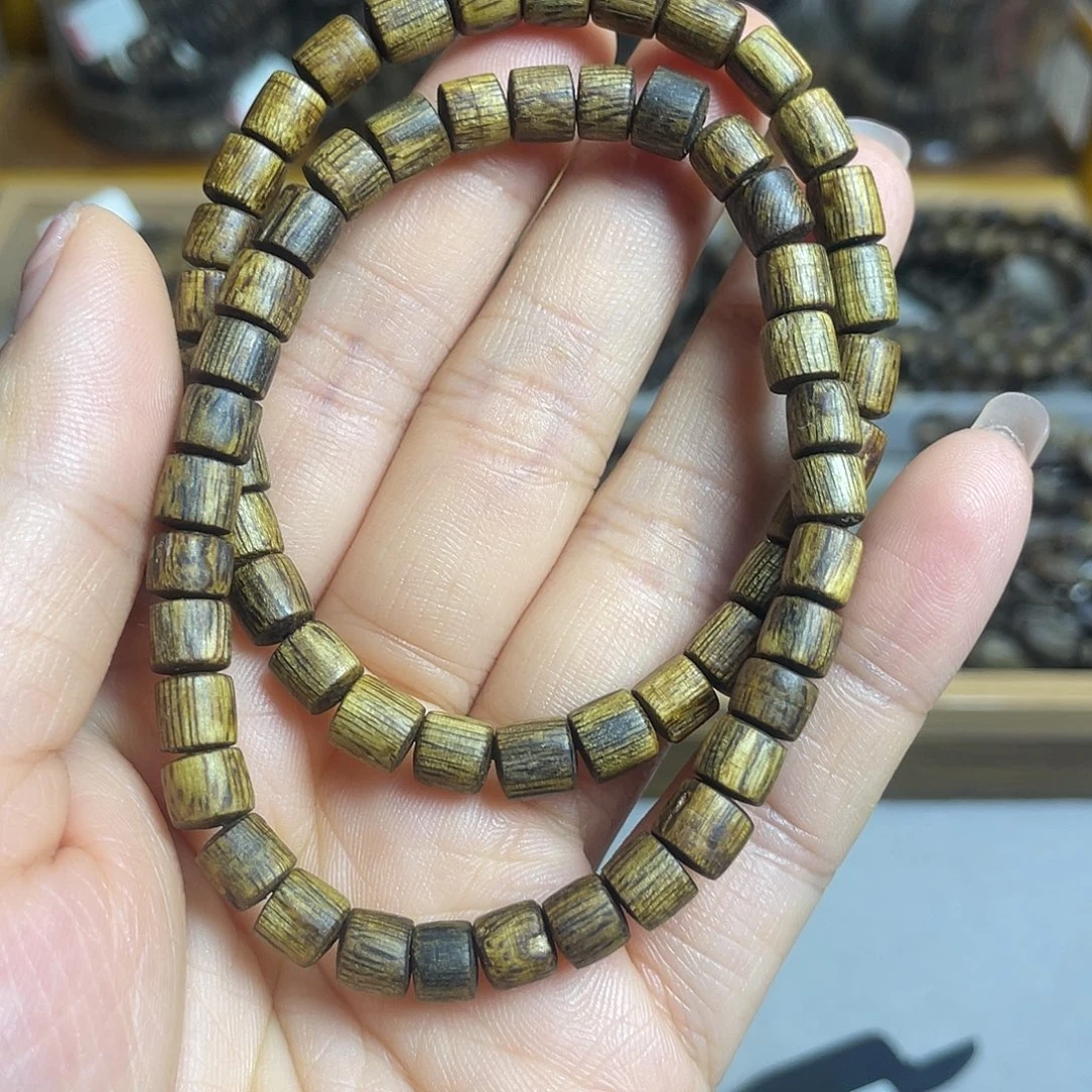 沉香沉香碎屑棋楠沉香老料树心油桶珠单圈花香韵多样性发一个