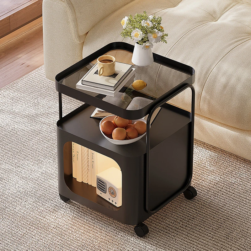 方糖方形边几小户型卧室床边铁艺侧边柜家用客厅可移动茶几零食