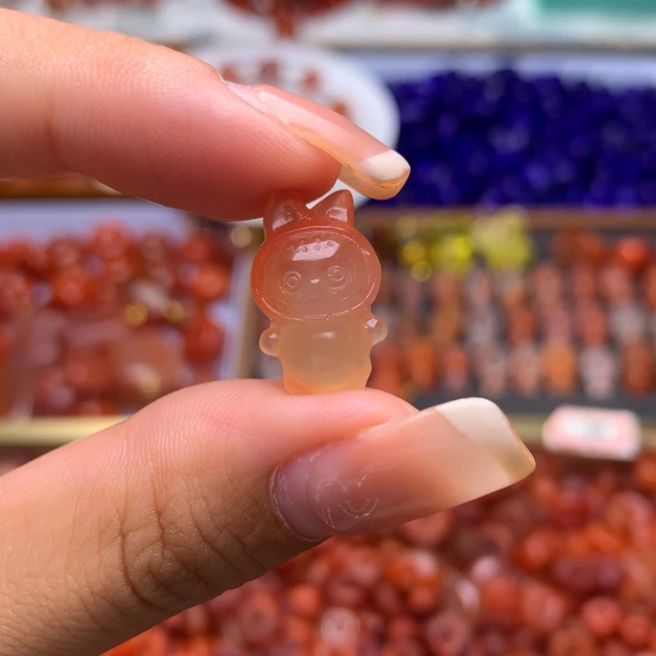 德***咪南红玛瑙未镶嵌珠宝半成品15