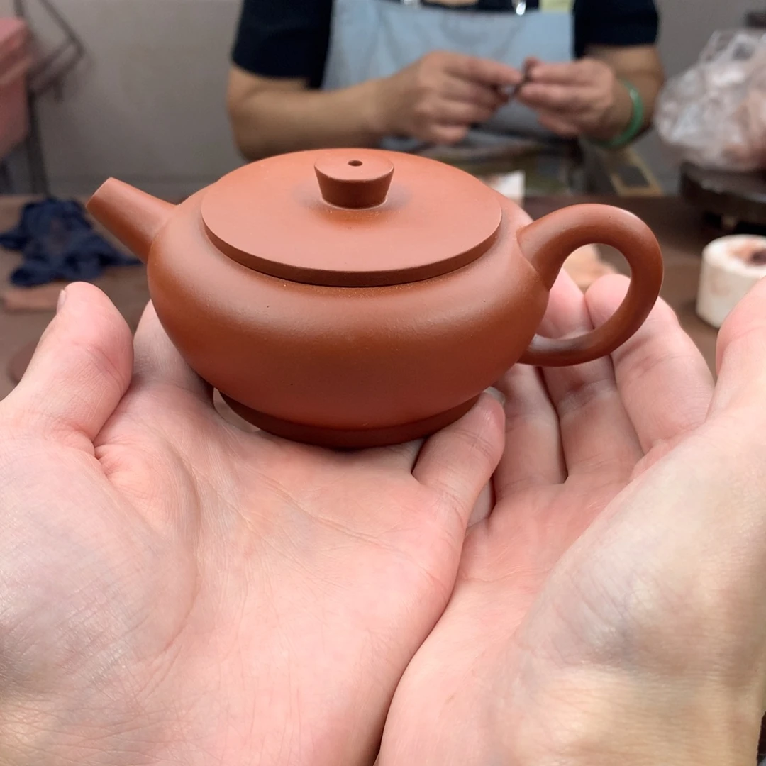 茶壶紫砂巨轮 朱泥 140cc 周宜君