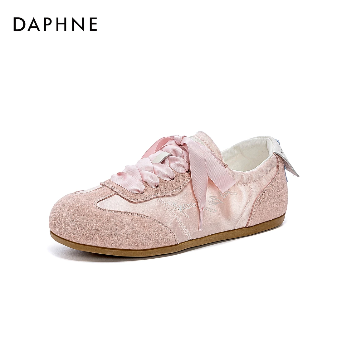 达芙妮2025春夏透气时尚德训鞋休闲鞋拼接复古阿甘鞋百搭女鞋