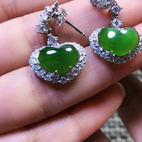 和田玉银S925镶嵌戒指