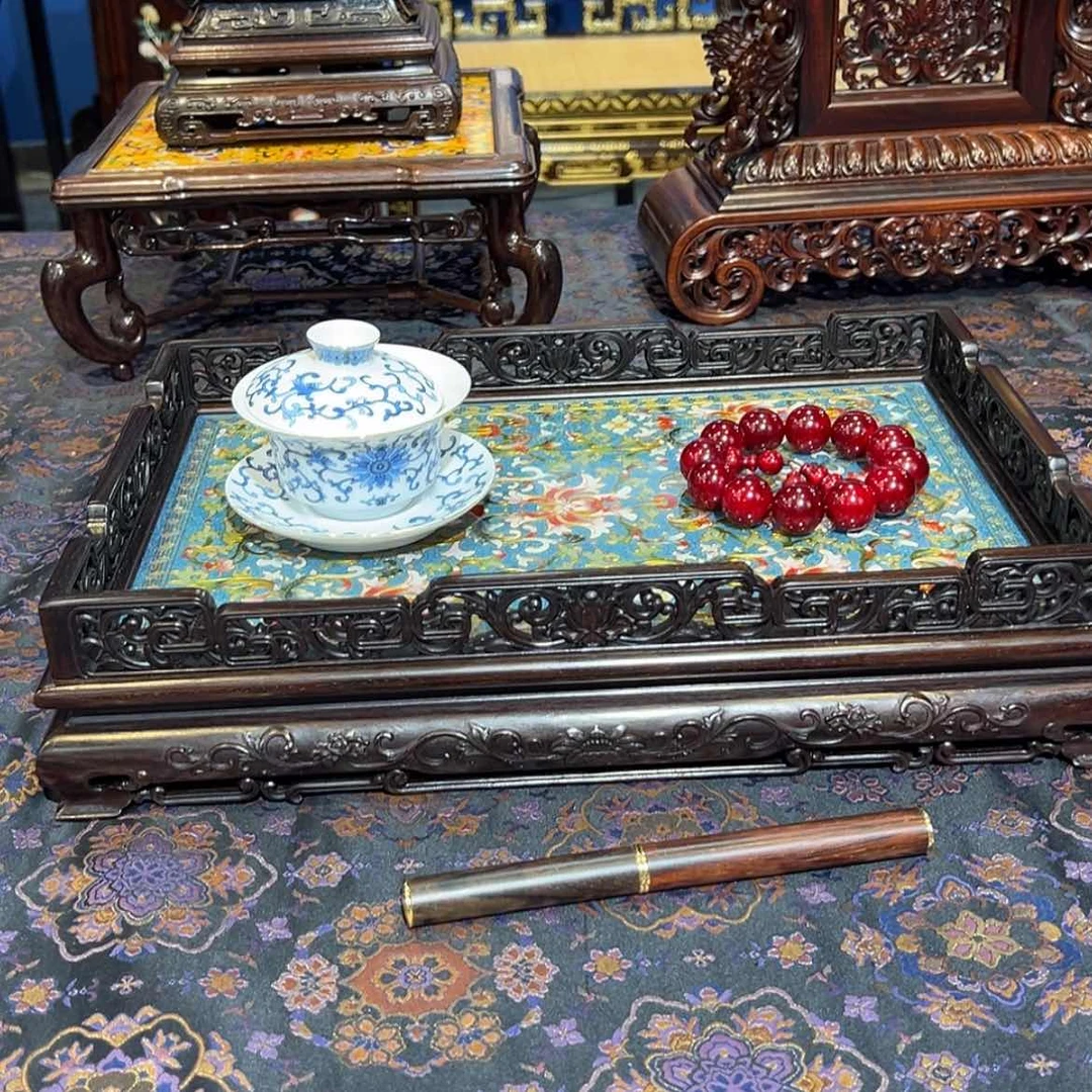【闪购商品】红酸枝木类成套家具茶盘