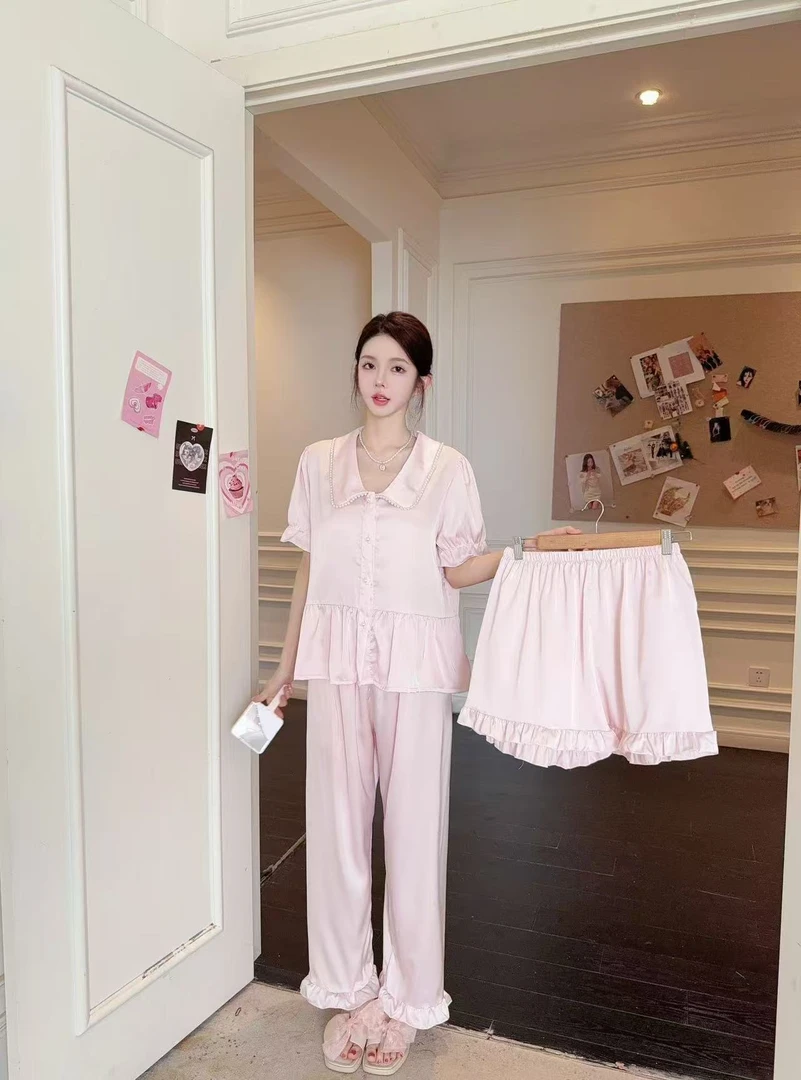 编号（701-799）春秋长袖睡衣套装女士印花休闲时尚宽松甜美家居服