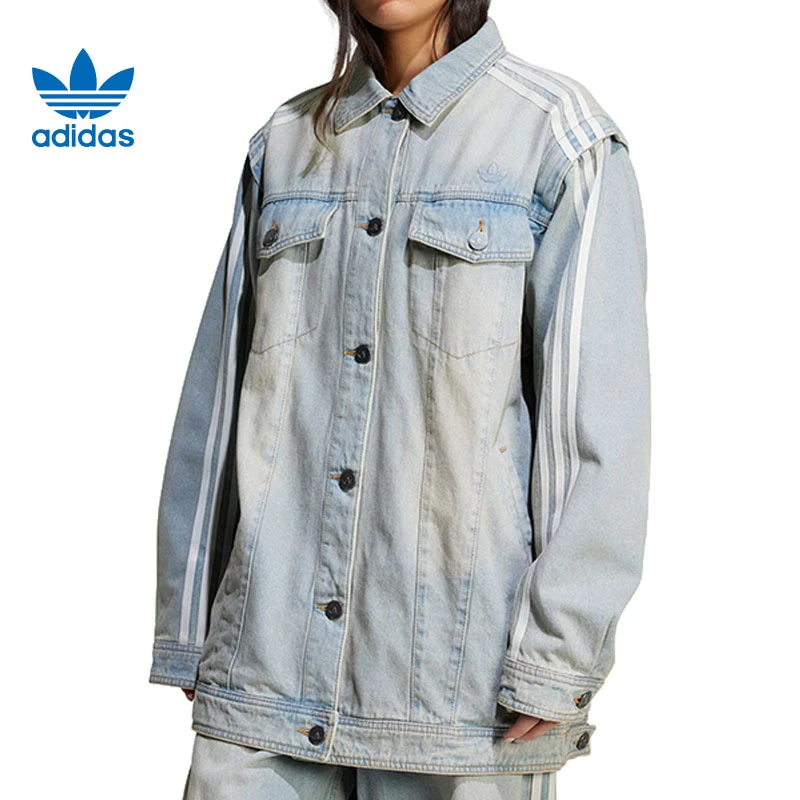 adidas Originals阿迪三叶草女子DENIM SHIRT JKT牛仔外套JX9209