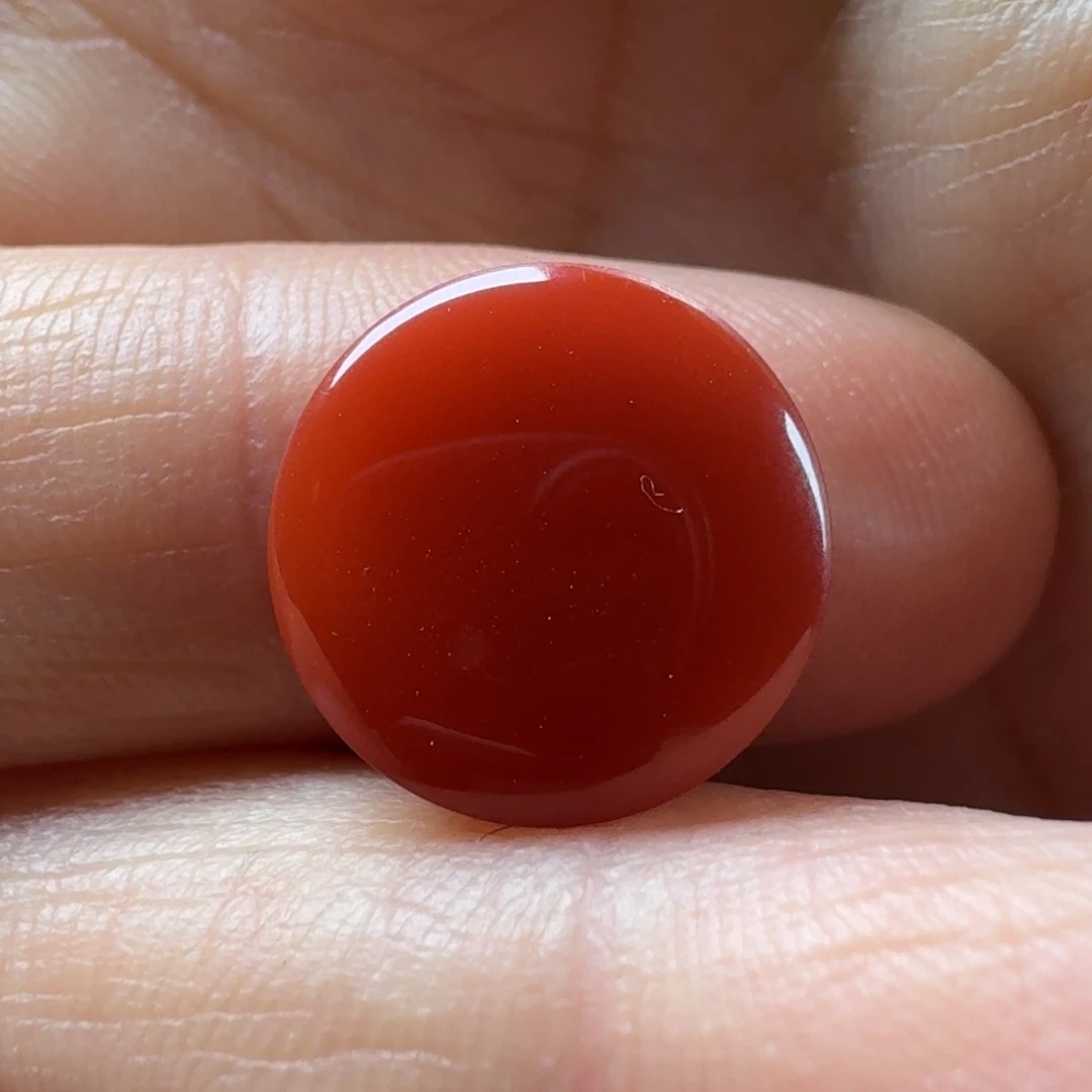 南红玛瑙未镶嵌无事圆牌