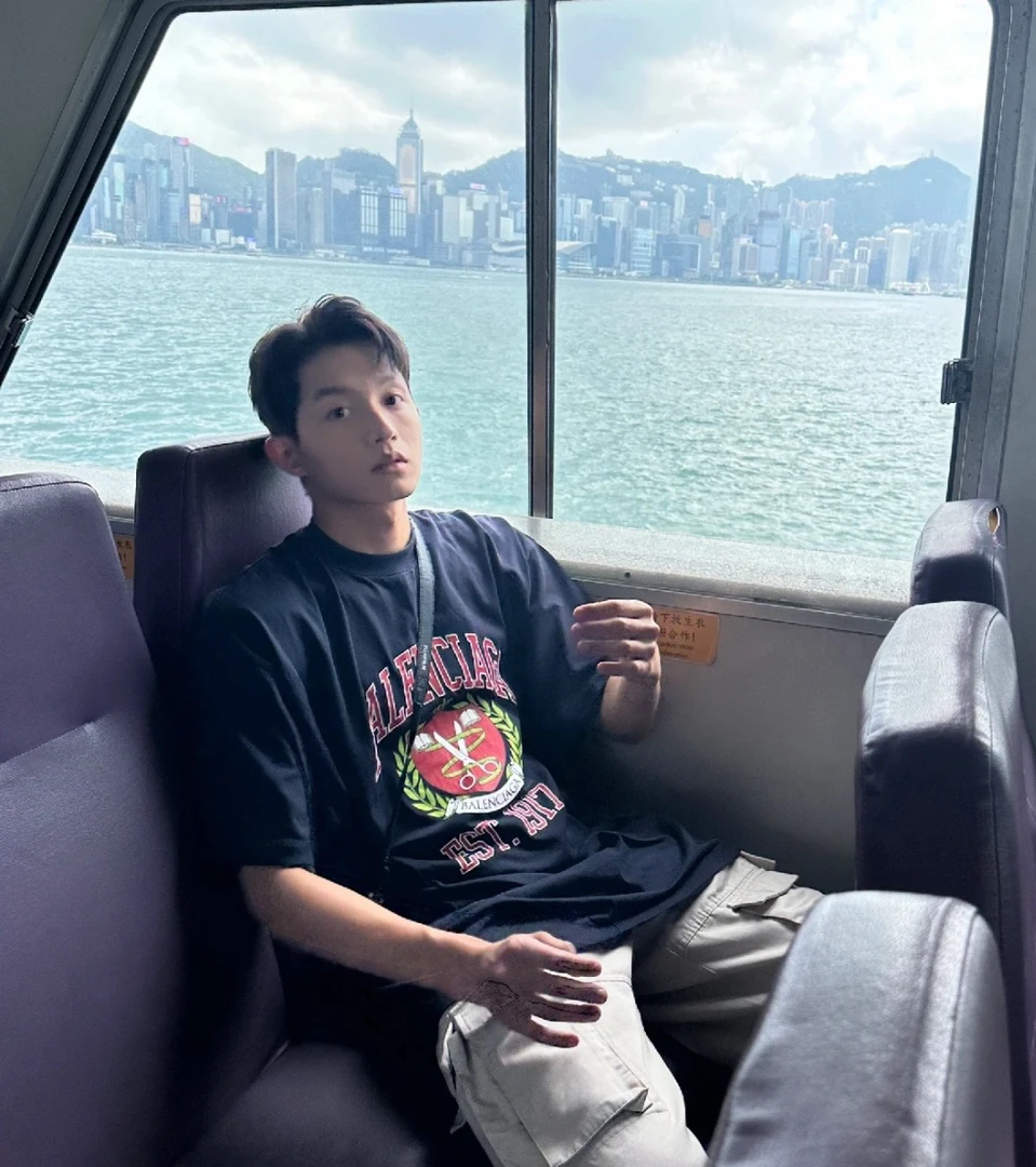 99新 Balenciaga/巴黎世家 学院风印花/圆领短袖T恤/黑色/S码