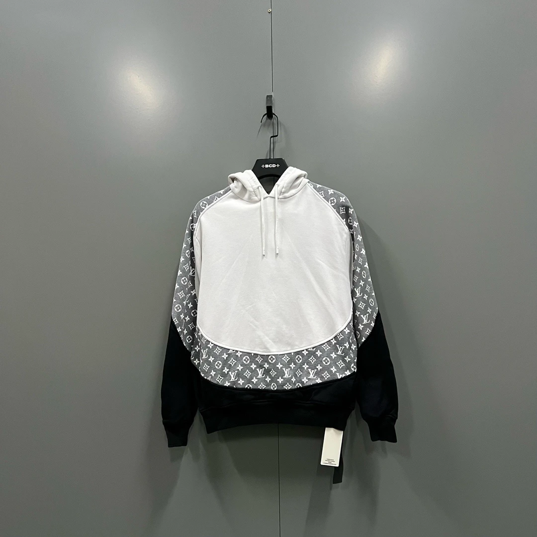 95新 LouisVuitton/路易威登 jp 629 圆周老花帽衫 M码 608972