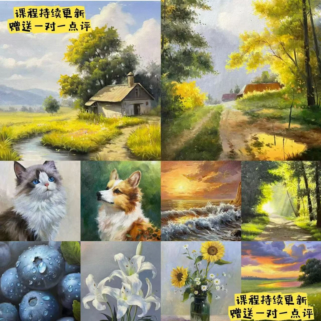 阿杨绘丙烯油画基础提高色彩课（课程持续更新中）