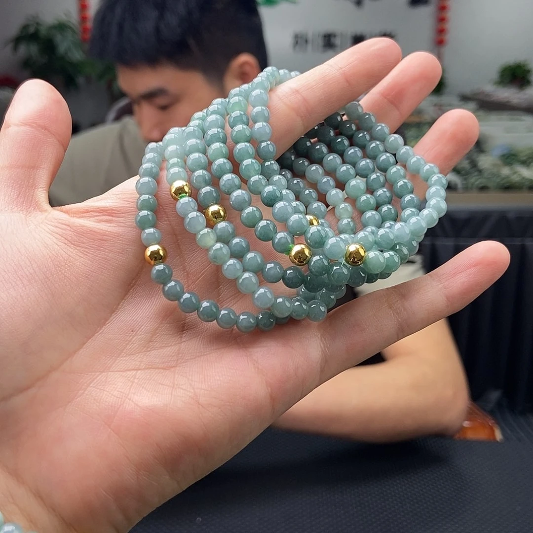 翡翠未镶嵌颈饰手串 颜色多样性发拍一发一