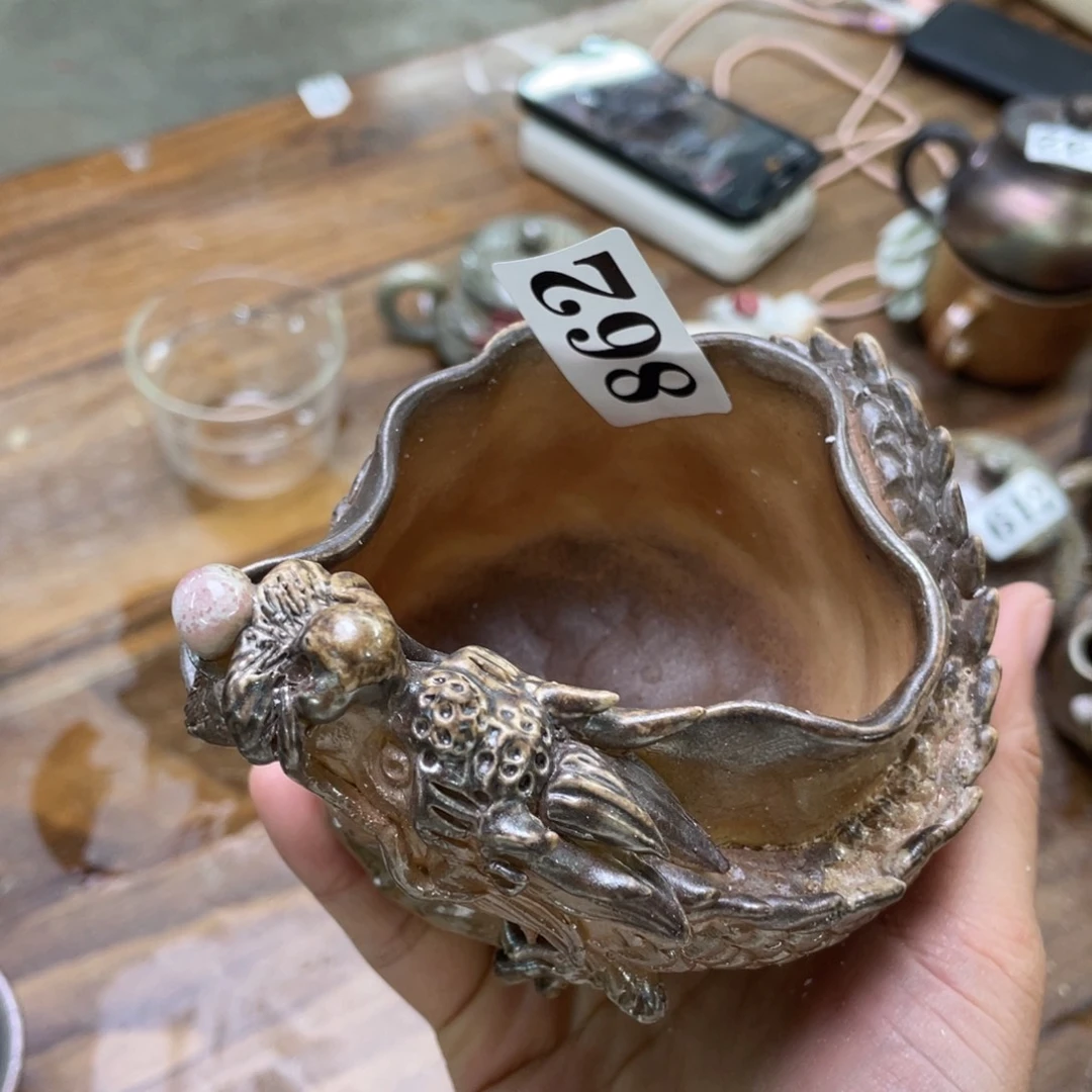 糯***黑陶纯手工柴烧茶壶茶具