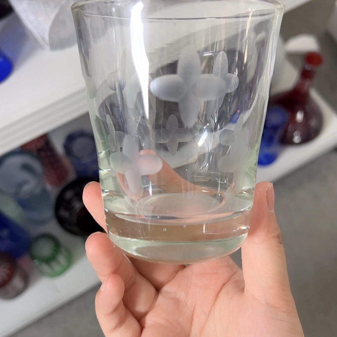水晶玻璃高脚款微瑕一个