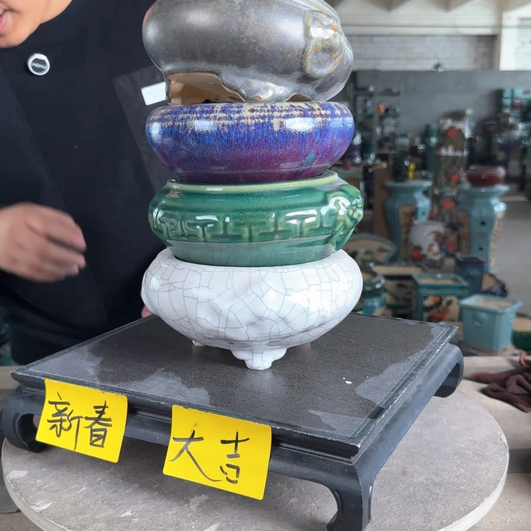 陶。一风堂石湾花盆 微瑕