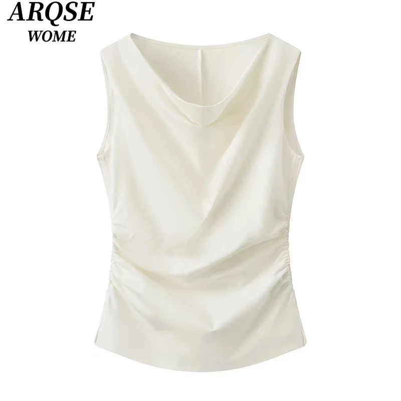 【上衣】【商场同款】2025夏季新品款百搭显瘦无袖衬衫上衣女6006